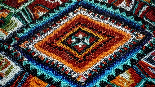 Vibrant geometric textile pattern