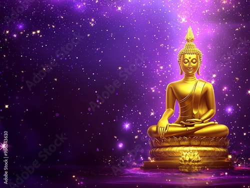 buddha purnima vesak background with copy space