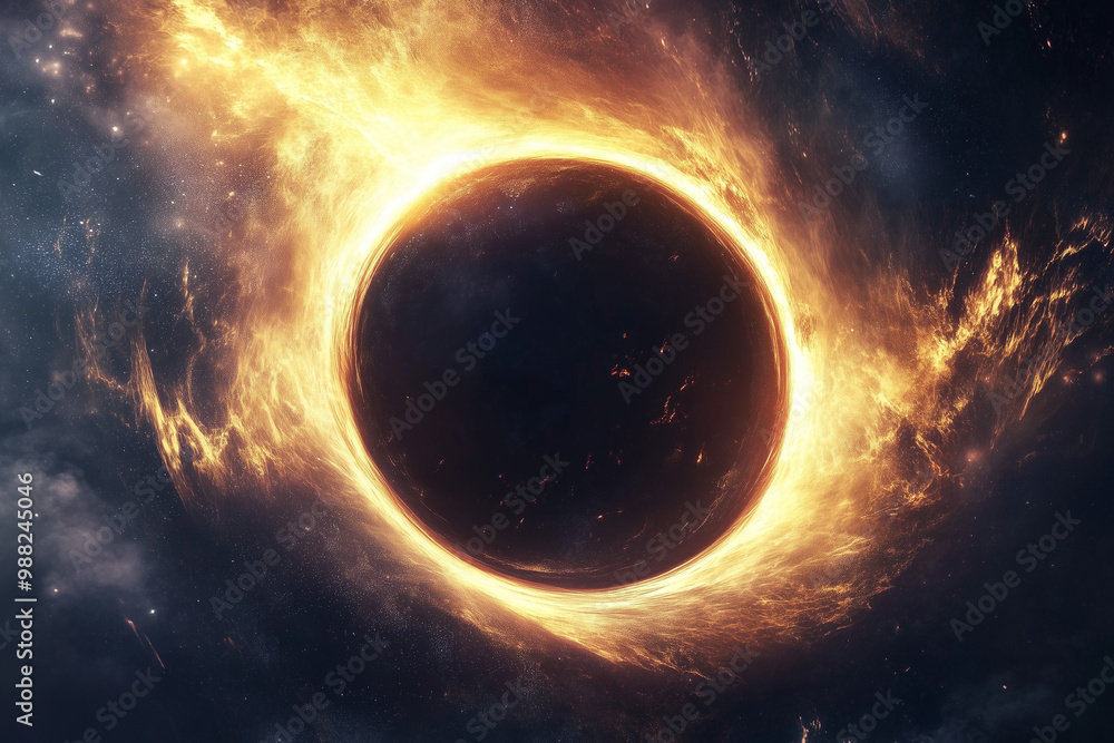 Naklejka premium black hole bright