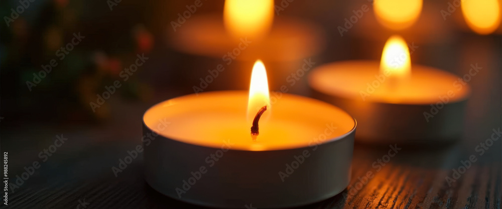 Close Up of a Burning Candle Close Up of a Burning Candle