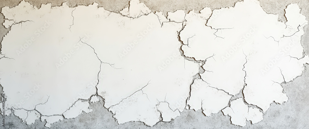 Fototapeta premium Cracked White Wall Texture