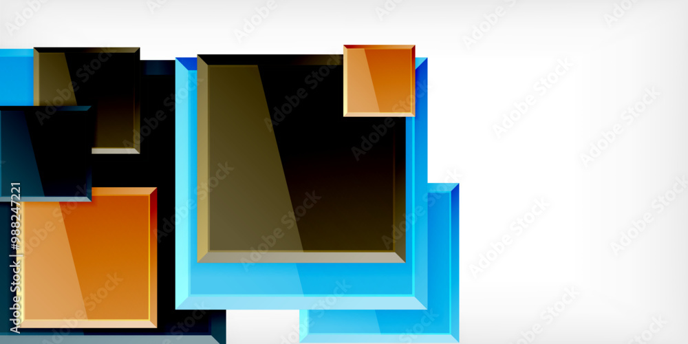 Obraz premium Shiny glossy metallic or plastic square design background. Vector Illustration For Wallpaper, Banner, Background, Card, Book Illustration, landing page