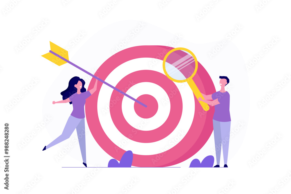 Concentration and focus on business target. Stay Focused Concept. Emphasizes concentration on business objectives, goals, or targets. Concentration and focus on business target. Stay Focused Concept. Emphasizes concentration on business objectives, goals, or targets.