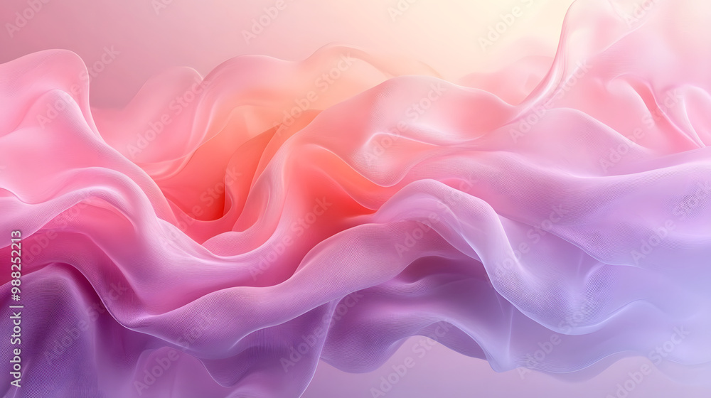 Fototapeta premium A pastel colored gradient background transitioning from soft pink to light lavender, with gentle abstract swirls