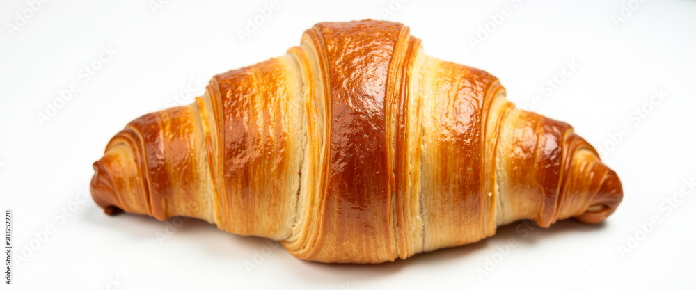 Freshly Baked Croissant on White Background Freshly Baked Croissant on White Background