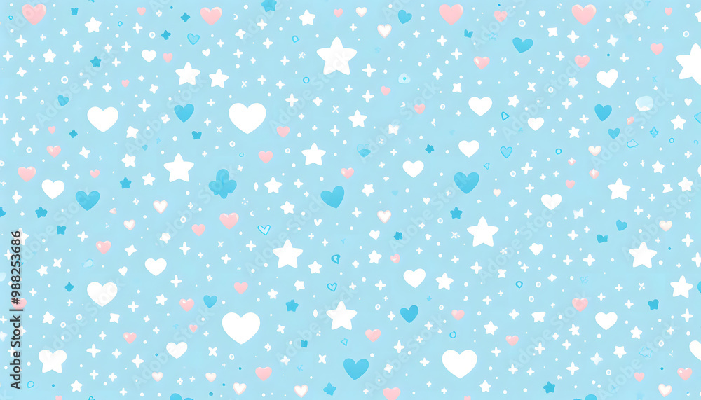 stars and heart patterned background stars and heart patterned background