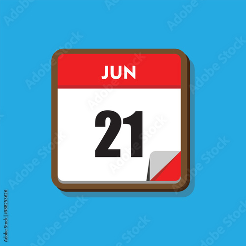calender icon, 21 june icon with white background