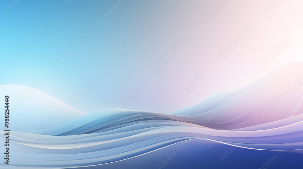 Fototapeta premium dreamy abstract blurred gradient background in pastel hues, abstract colorful background with waves.
