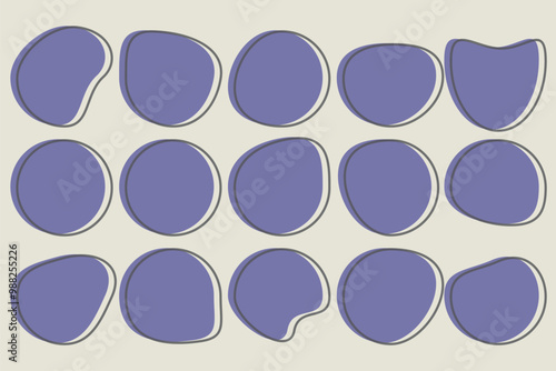 Blob shape set. Liquid irregular blob shape set. Vector illustration.