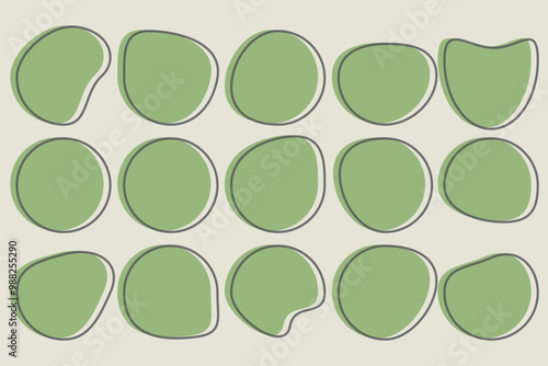 Blob shape set. Liquid irregular blob shape set. Vector illustration.