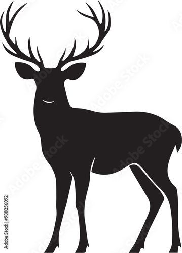 silhouette of deer
