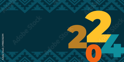 Native american heritage month background 2024. Vector banner, poster, card, greeting content for social media Native american heritage month, november. Green background with native ornament border.