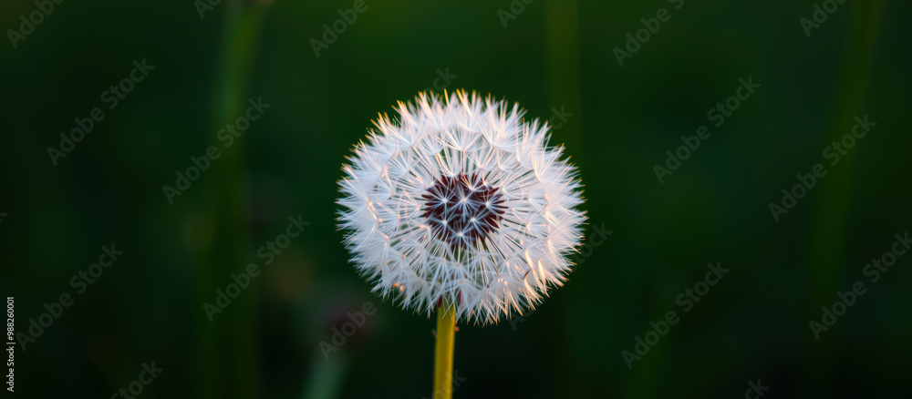 Close Up of a Dandelion with a Green Background Close Up of a Dandelion with a Green Background