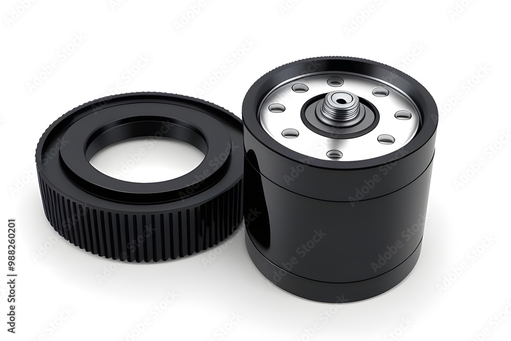 Close-up of an Automobile Piston Isolated on White Background Close-up of an Automobile Piston Isolated on White Background