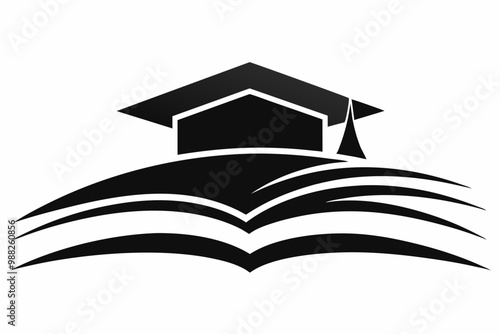 A  Education vector art illustration with a Education logo, featuring a modern stylish shape with an underline vector art illustration