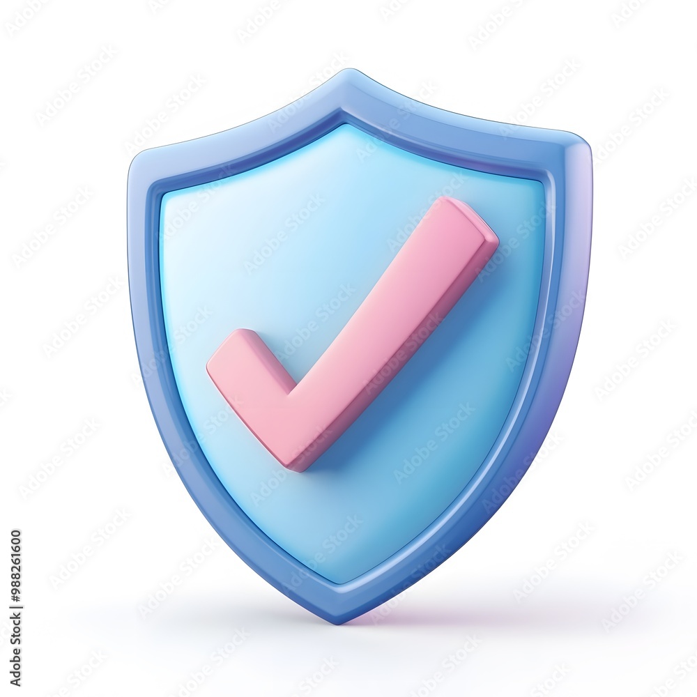 3D shield protection icon with check for online payment on white background concept, user account for 3d security with payment protection on isolated vector render background 3D shield protection icon with check for online payment on white background concept, user account for 3d security with payment protection on isolated vector render background