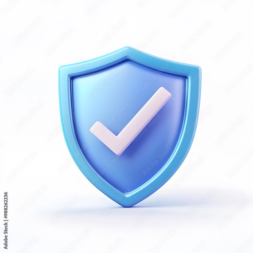3D shield protection icon with check for online payment on white background concept, user account for 3d security with payment protection on isolated vector render background 3D shield protection icon with check for online payment on white background concept, user account for 3d security with payment protection on isolated vector render background