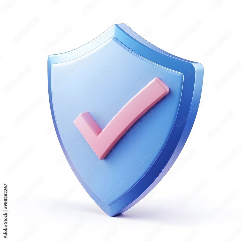 3D shield protection icon with check for online payment on white background concept, user account for 3d security with payment protection on isolated vector render background 3D shield protection icon with check for online payment on white background concept, user account for 3d security with payment protection on isolated vector render background
