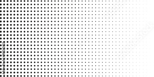  Halftone gradient. Dotted gradient, smooth dots spraying and halftones dot background seamless horizontal geometric pattern vector template set. modern