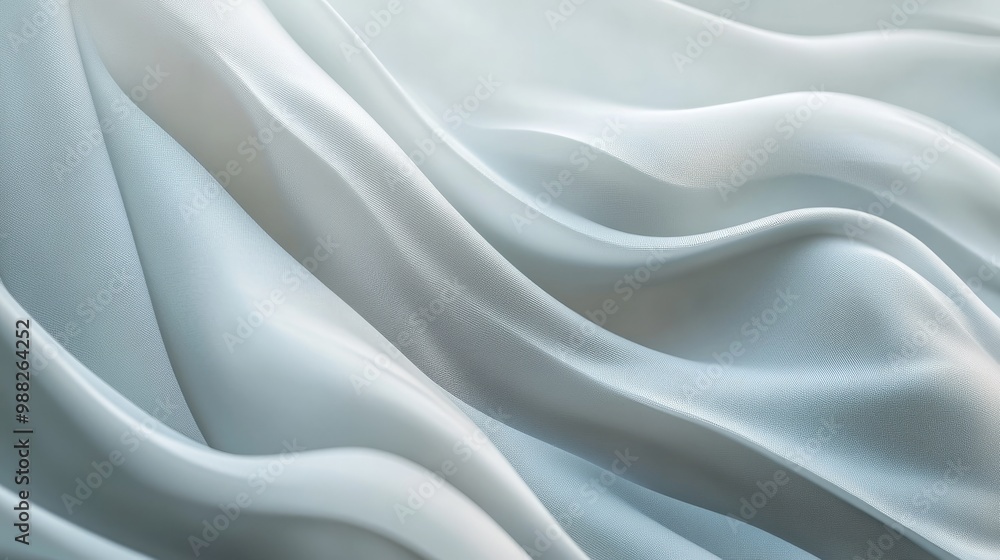 Obraz premium Abstract low contrast elegant waves create a textured background offering a refined and soft visual experience Light and airy backdrop