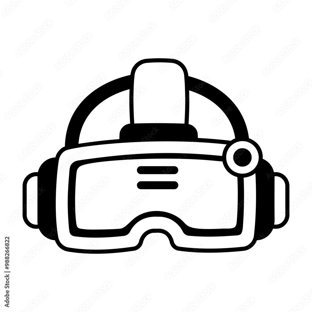 A glyph icon of vr glasses A glyph icon of vr glasses