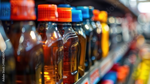 Wallpaper Mural Motor Oil Additives: Bottles of performance-enhancing fluids designed to improve engine efficiency and performance, conveniently found on store shelves.
 Torontodigital.ca