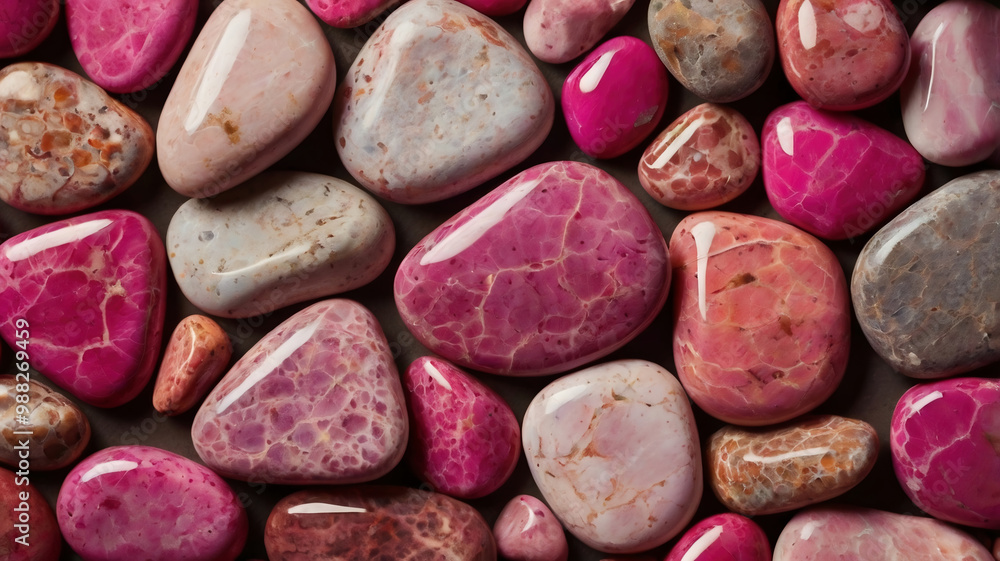 close up of reflective pink pebble stones rocks texture digital background close up of reflective pink pebble stones rocks texture digital background