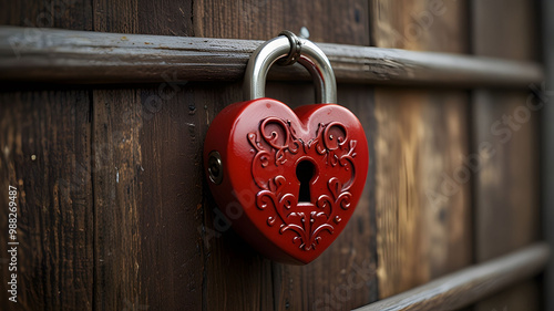 A heart with a lock inside
