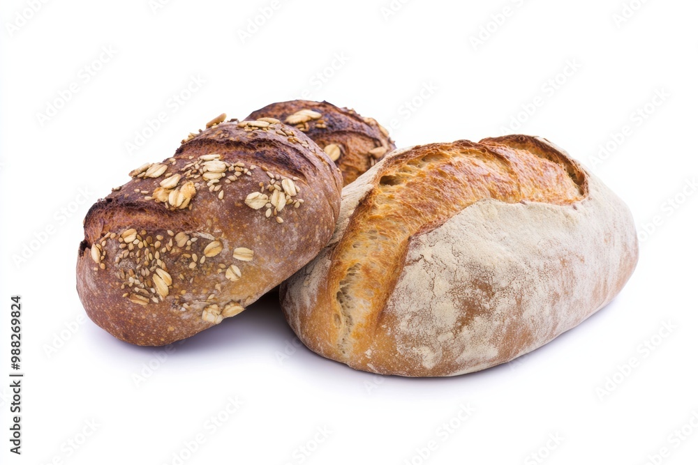 Traditional Homemade Bread Freshly Baked Loaf on a isolated on white background Traditional Homemade Bread Freshly Baked Loaf on a isolated on white background