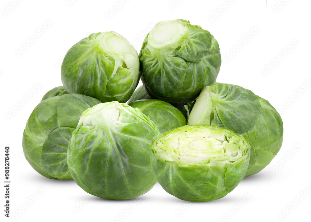 Brussel Sprouts isolated on transparent png Brussel Sprouts isolated on transparent png