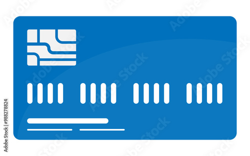 Credit card vector image mock image, demo credit card image in blue