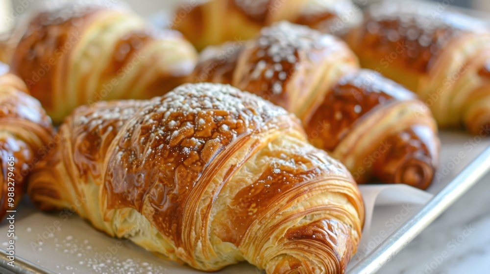 Croissants: Light, flaky pastries with layers of buttery, golden dough. Their delicate crunch makes them perfect for breakfast or as a tasty snack.
Croissants: Light, flaky pastries with layers of buttery, golden dough. Their delicate crunch makes them perfect for breakfast or as a tasty snack.