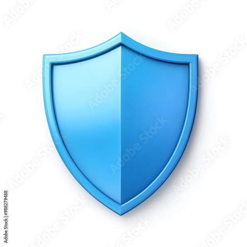 Free Download Shield depicting protection. shield 3d icon. Protection, defense and security concept symbol: blue shield on isolated on white background - GFXLoad