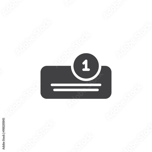 Circle with a number notice vector icon