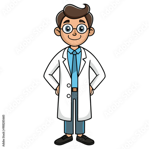 Doctor Full Body Vector Illustration