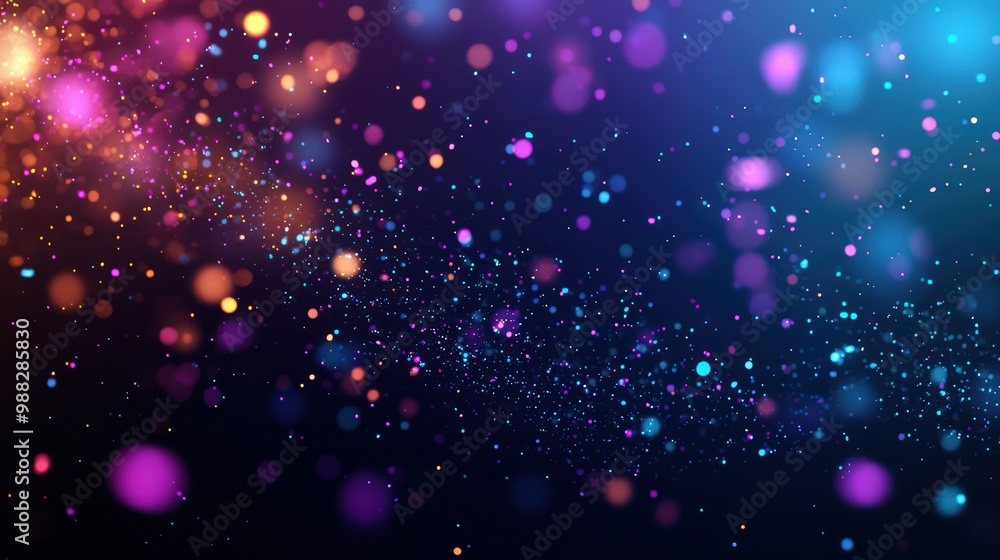 Vibrant Abstract Background with Colorful Bokeh Lights and Sparkles in a Dark Gradient Vibrant Abstract Background with Colorful Bokeh Lights and Sparkles in a Dark Gradient