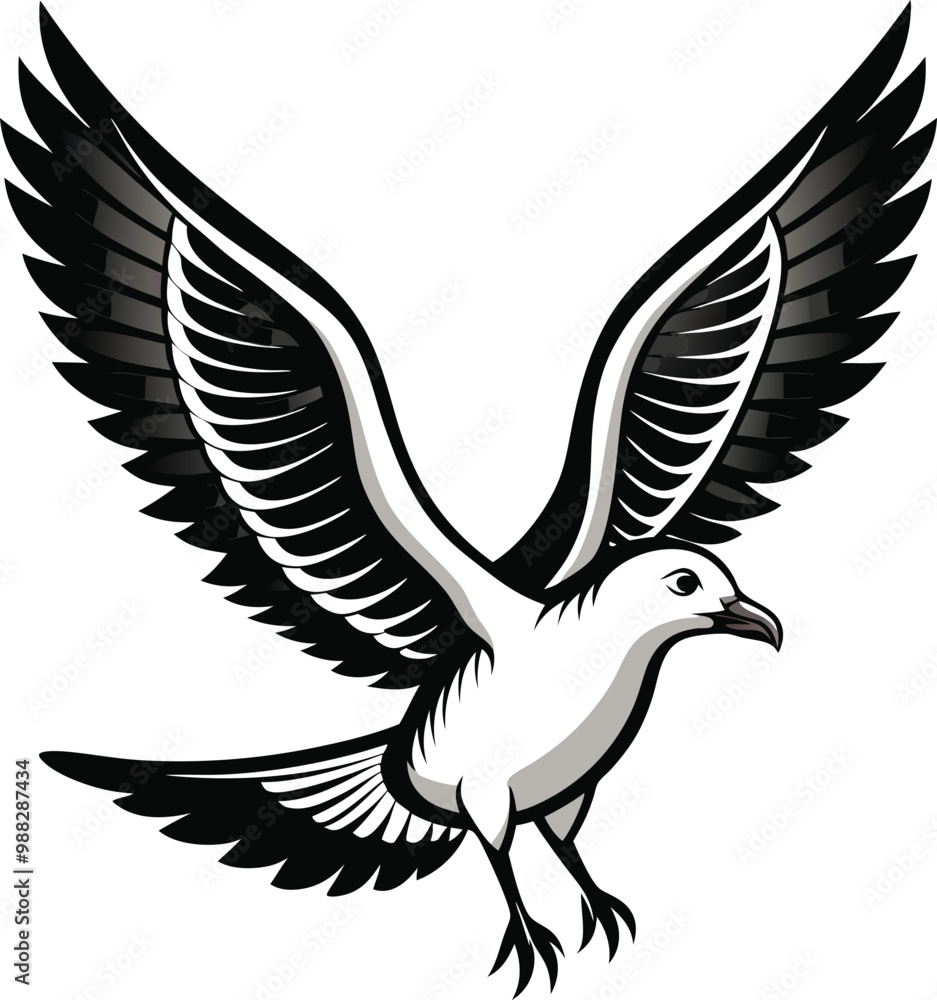 Obraz premium Flying-Bird-Vector-Logo-Stock-Illustration