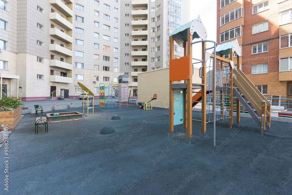 children's playground on the territory of an apartment building children's playground on the territory of an apartment building