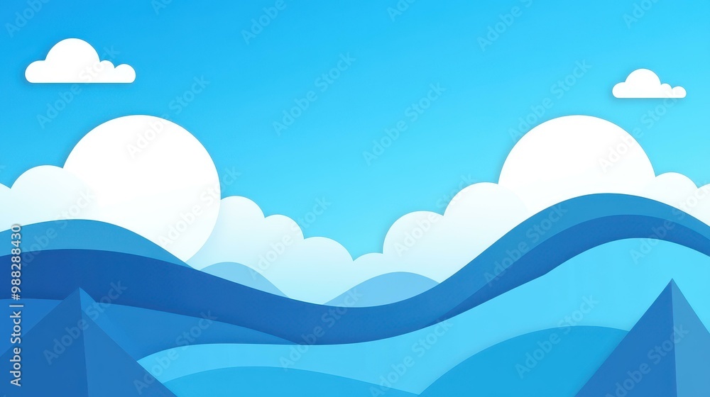 A striking blue abstract backdrop adorned with whimsical cloud patterns, perfect for creative projects and layouts. A striking blue abstract backdrop adorned with whimsical cloud patterns, perfect for creative projects and layouts.