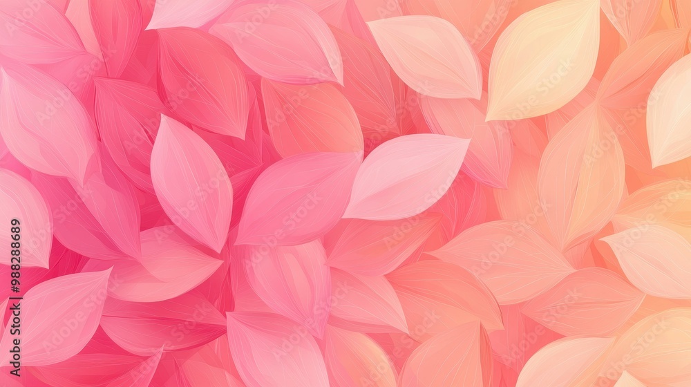 Fototapeta premium Dive into natures beauty with a vibrant cartoon closeup of flower petals, showcasing delicate textures and colors.