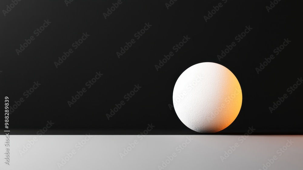 Minimalist Elegance in Contrast: Single White Circle on Black Background Minimalist Elegance in Contrast: Single White Circle on Black Background