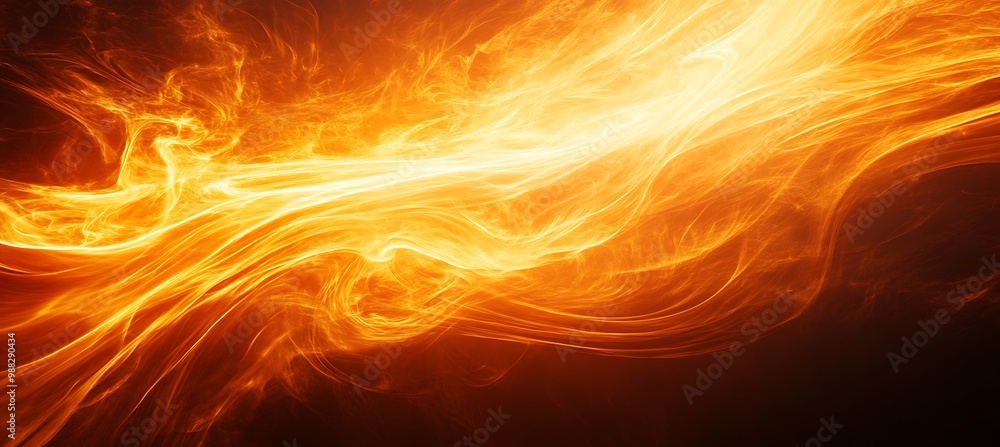 A dynamic, abstract fire pattern with a large area for text A dynamic, abstract fire pattern with a large area for text