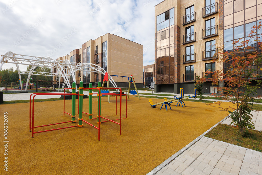 children's playground on the territory of an apartment building children's playground on the territory of an apartment building
