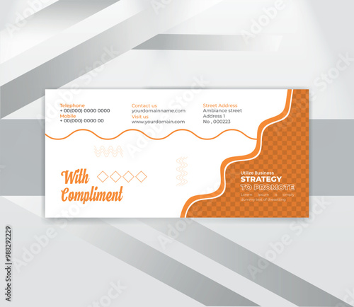 professional Creative Minimal Compliments Slip Layout design template