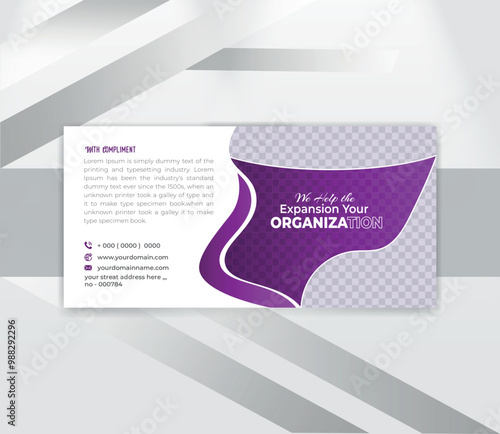 professional Creative Minimal Compliments Slip Layout design template