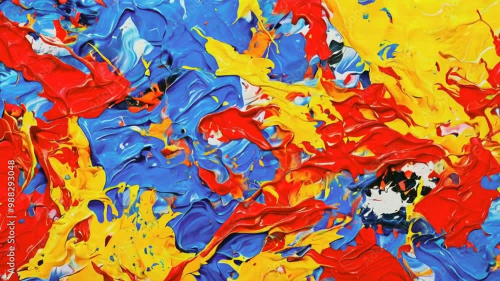 Abstract art with red, yellow, and blue colors. Abstract art with red, yellow, and blue colors.