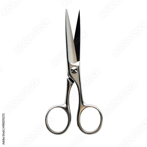 scissors isolated on white and transparent background. PNG cutout.