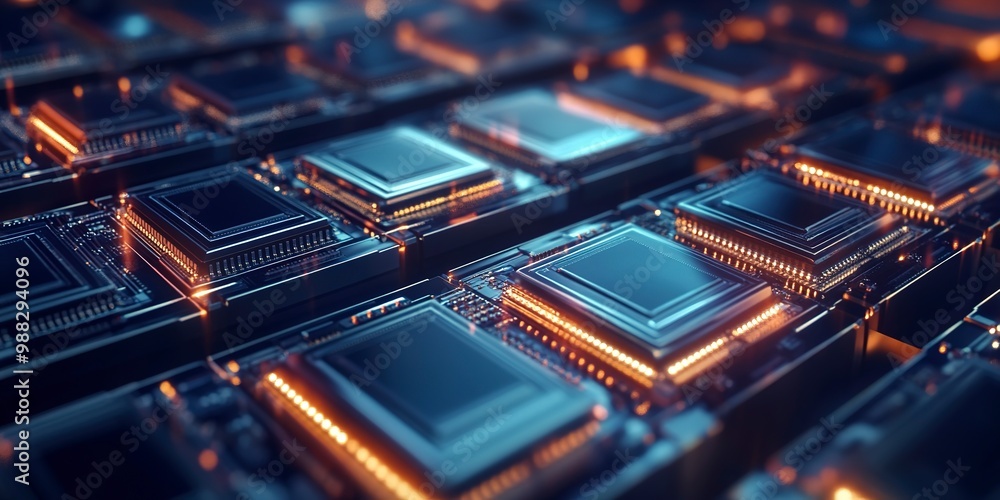 production microchip semiconductor manufacturing concept background production microchip semiconductor manufacturing concept background