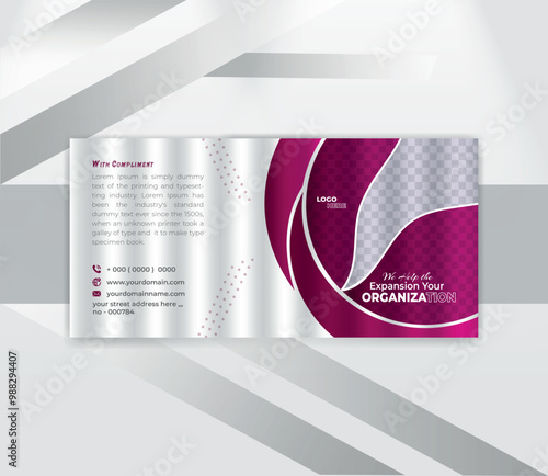 professional Creative Minimal Compliments Slip Layout design template