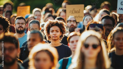 A vibrant assembly unites with signs promoting amnesty rights, symbolizing their shared commitment to social justice.